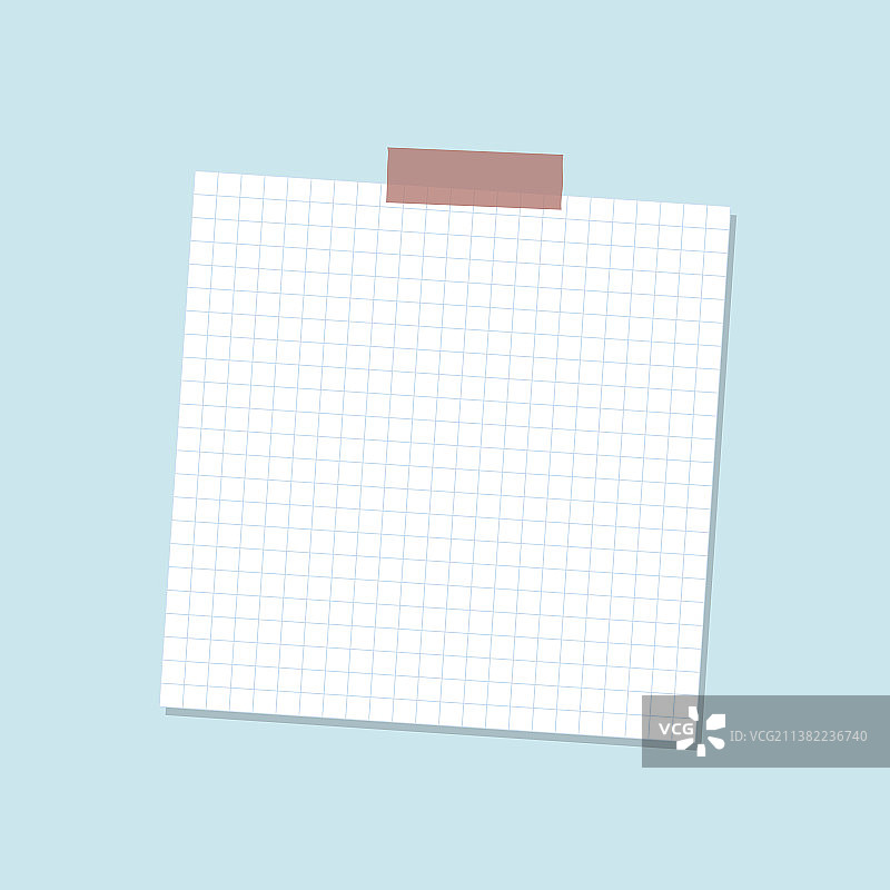 白色网格记事本贴纸图片素材