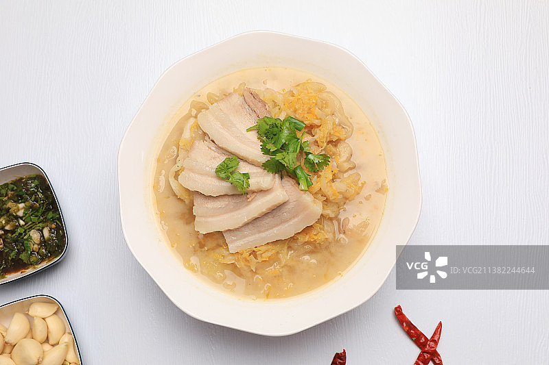 东北特色美食，东北菜酸菜白肉图片素材