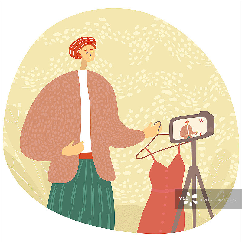 时尚顾问为客户录制视频图片素材