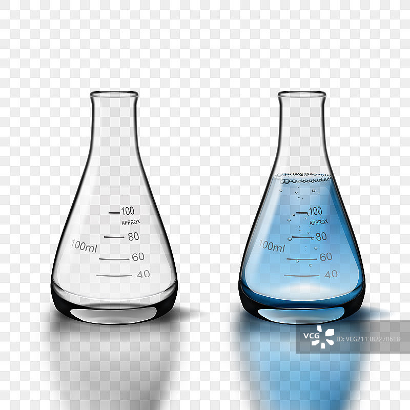 空的化学试剂实验用玻璃器皿图片素材