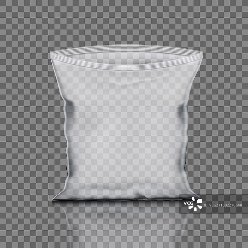 透明薯片包装袋，适用于薯片或零食图片素材