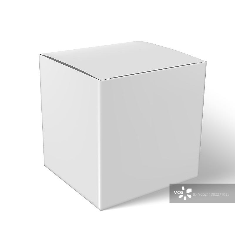 带盖的空白纸或纸板箱图片素材