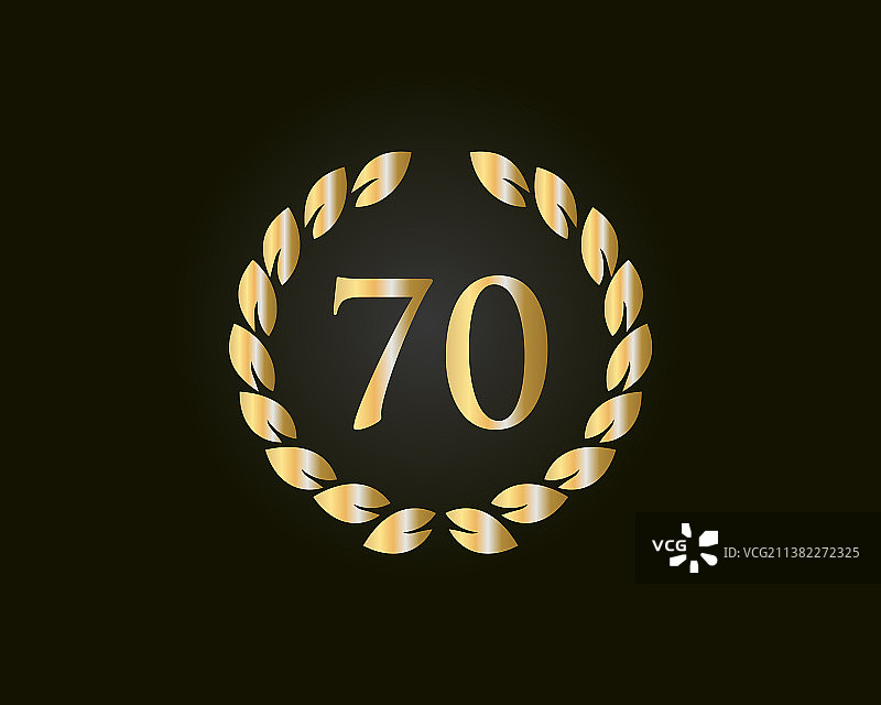 70周年戒指标志模板图片素材