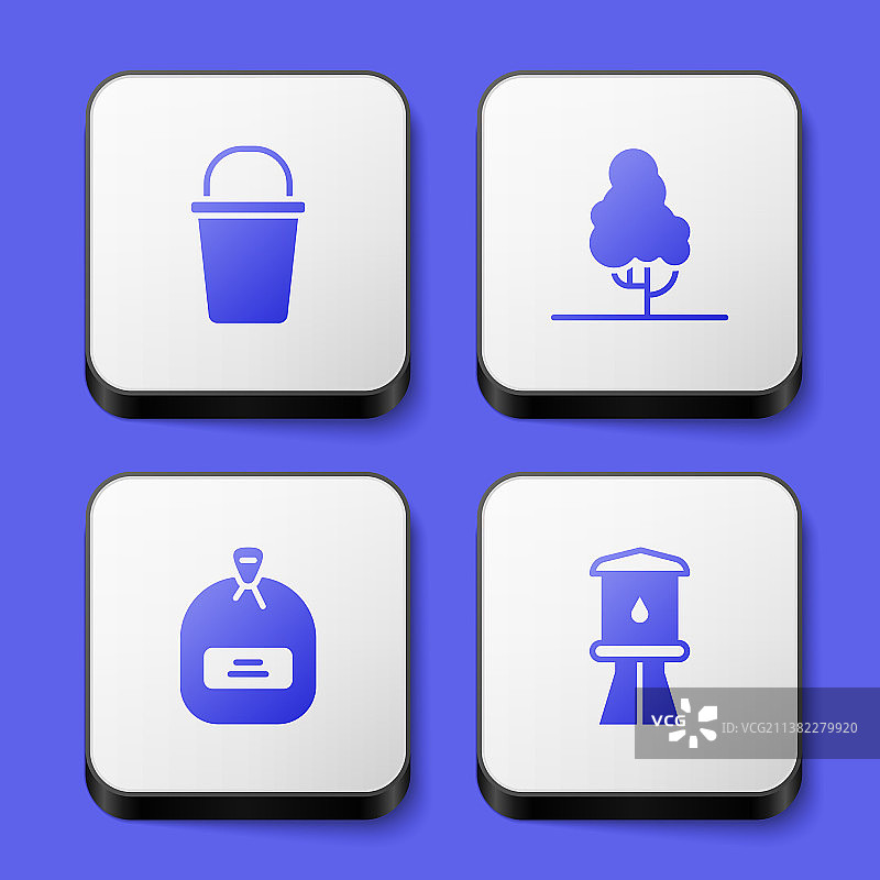 装满种子的水桶果树包图片素材