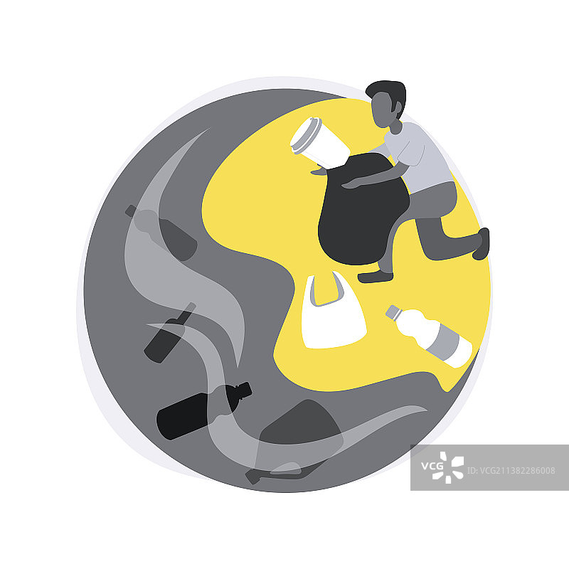 沿海污染抽象概念图片素材