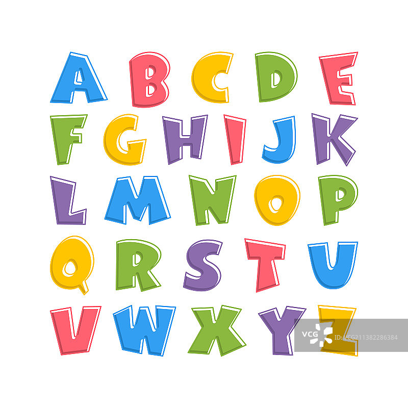 卡通风格的儿童字母图片素材