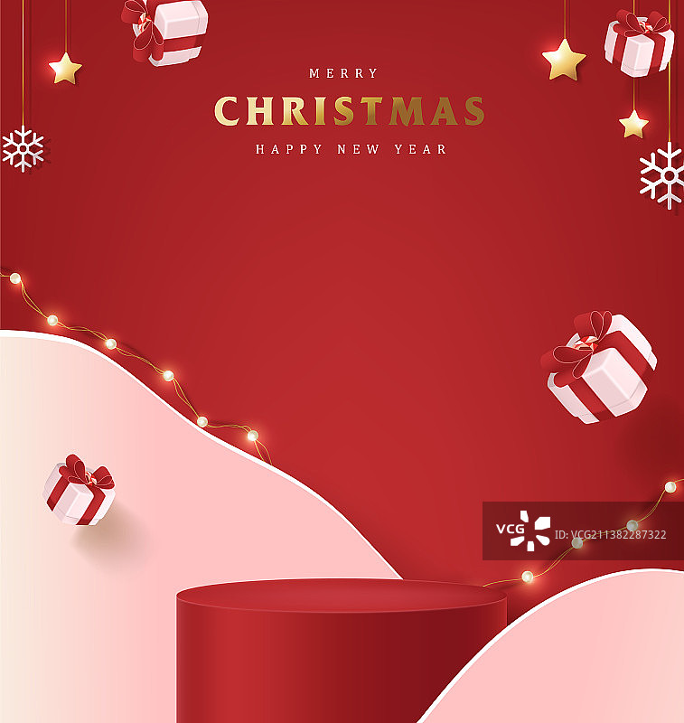 带有产品展示的圣诞节banner图片素材