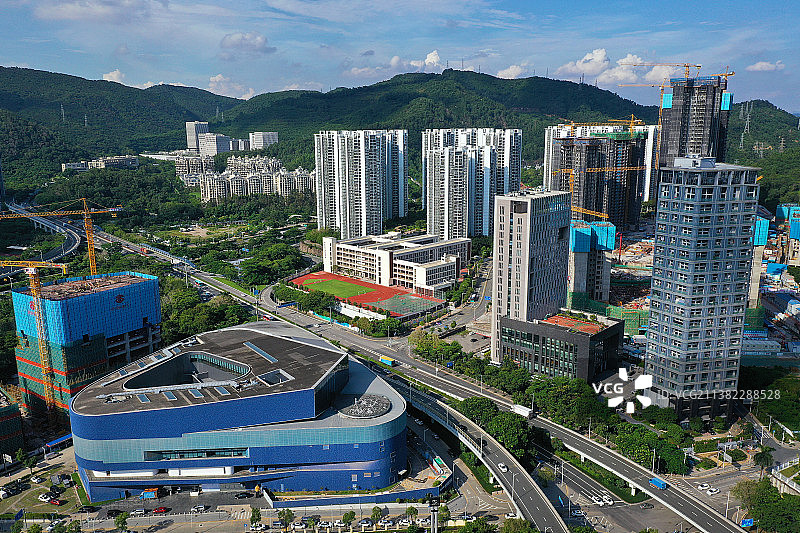 广东省深圳市南山区雅昌艺术中心航拍图片素材