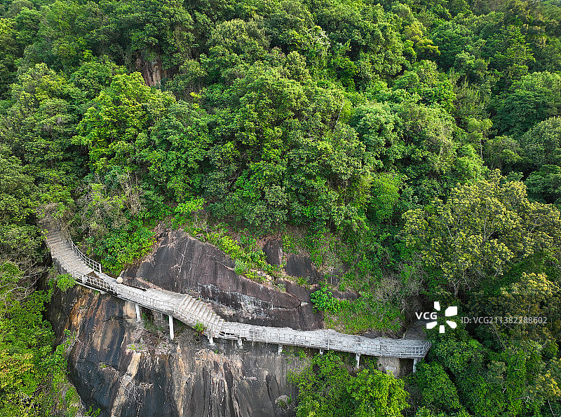 广东省惠州市博罗县象头山平安山元音古寺航拍图片素材