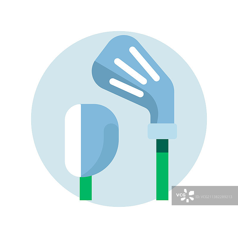 扁平风格的高尔夫球杆头图标图片素材