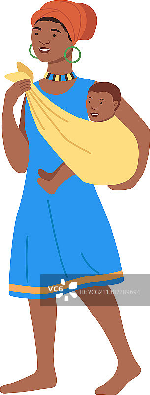 身穿传统民族服饰的年轻非洲女子图片素材