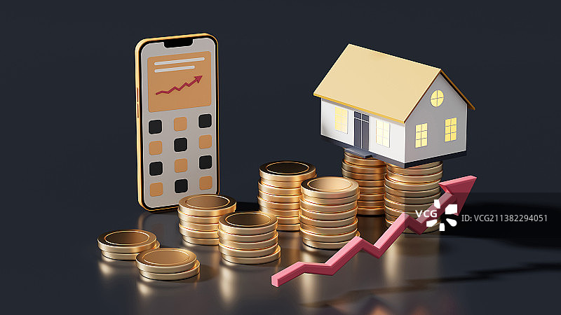 3D金融创意图图片素材