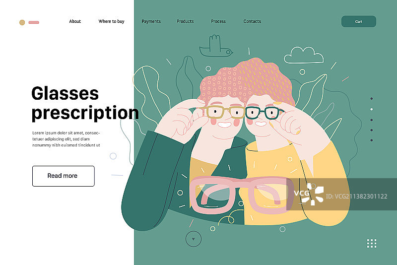 眼镜店-医疗保险网页模板图片素材