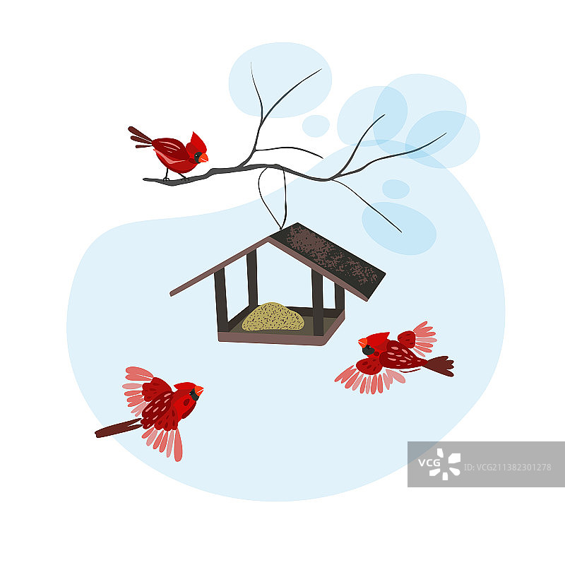 白色背景上孤立的喂鸟器图片素材