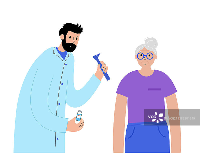 耳鼻喉科医生概念图片素材