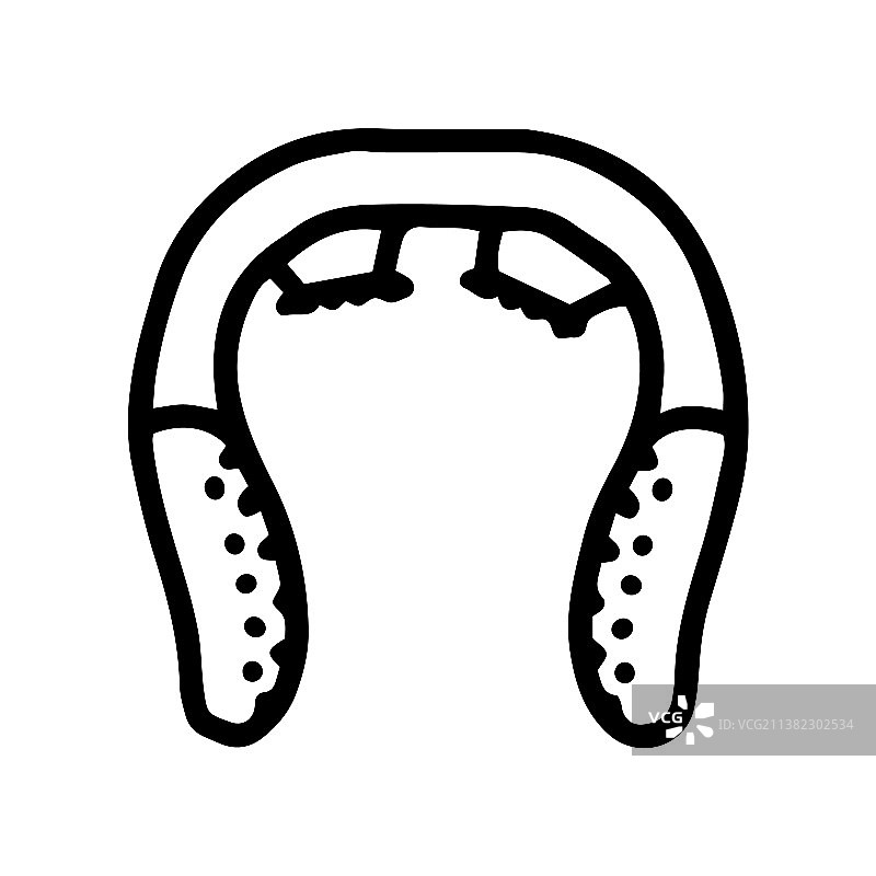 头部按摩器线条涂鸦简约图标图片素材