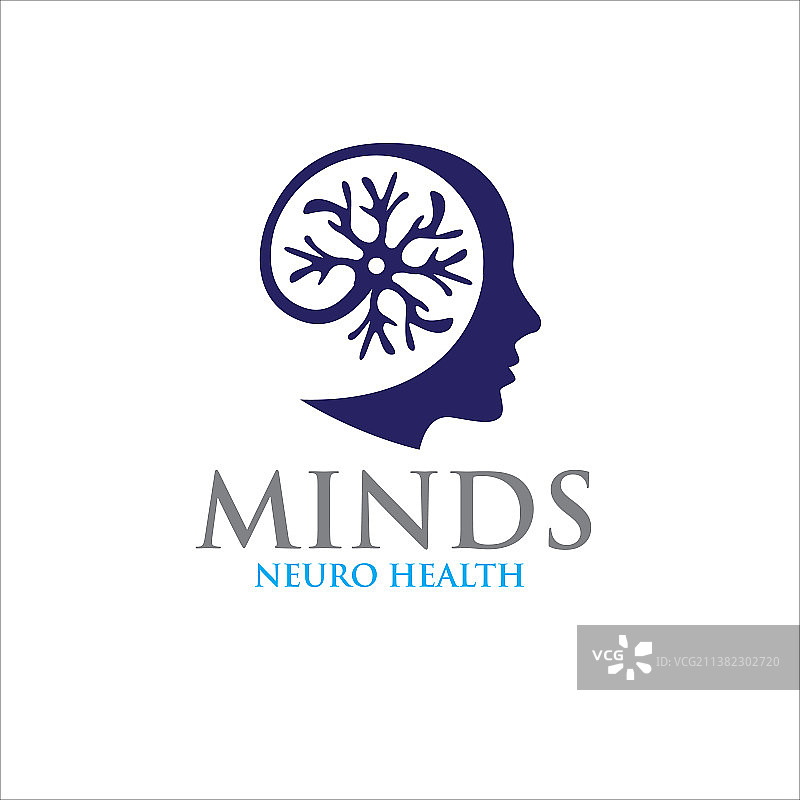 神经元思维健康服务Logo设计图片素材