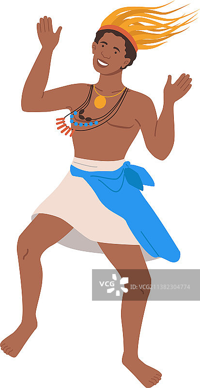非洲男人穿着传统服装跳舞图片素材