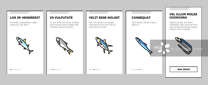 商业捕鱼水产养殖引导图标图片素材