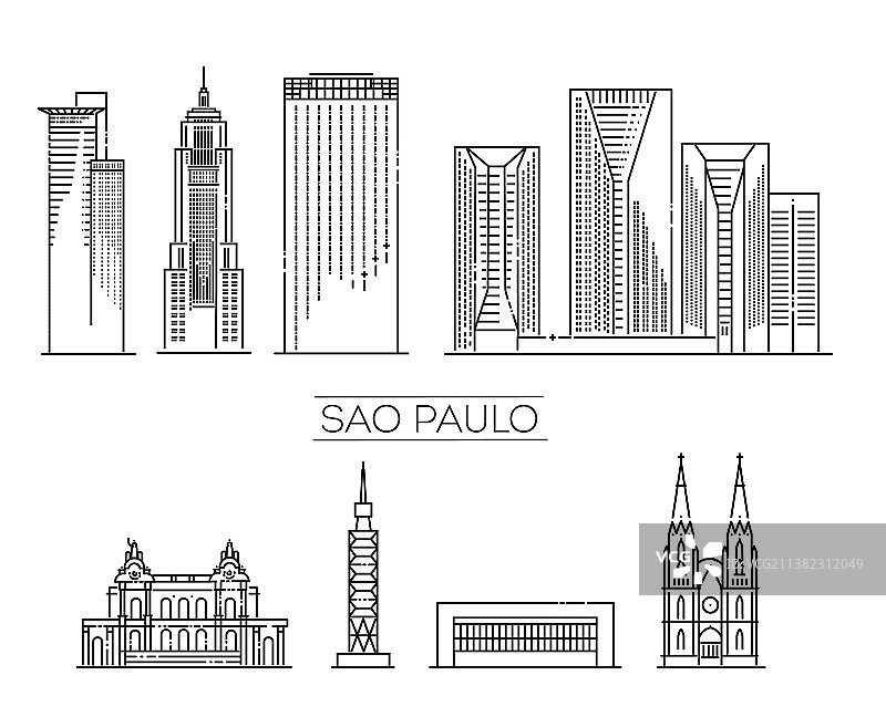 圣保罗建筑天际线图片素材
