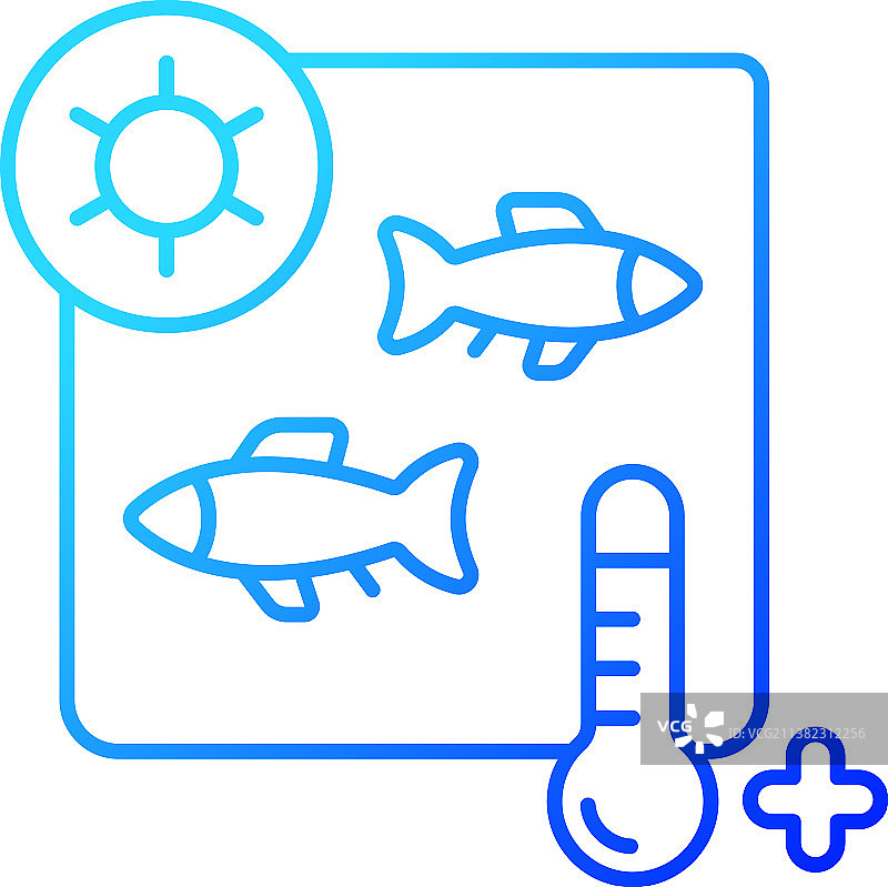 热处理渐变线性图标图片素材