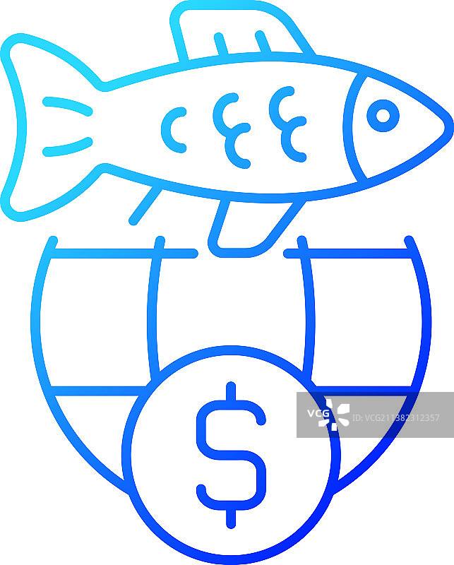 国际渔业贸易许可证渐变设计图片素材