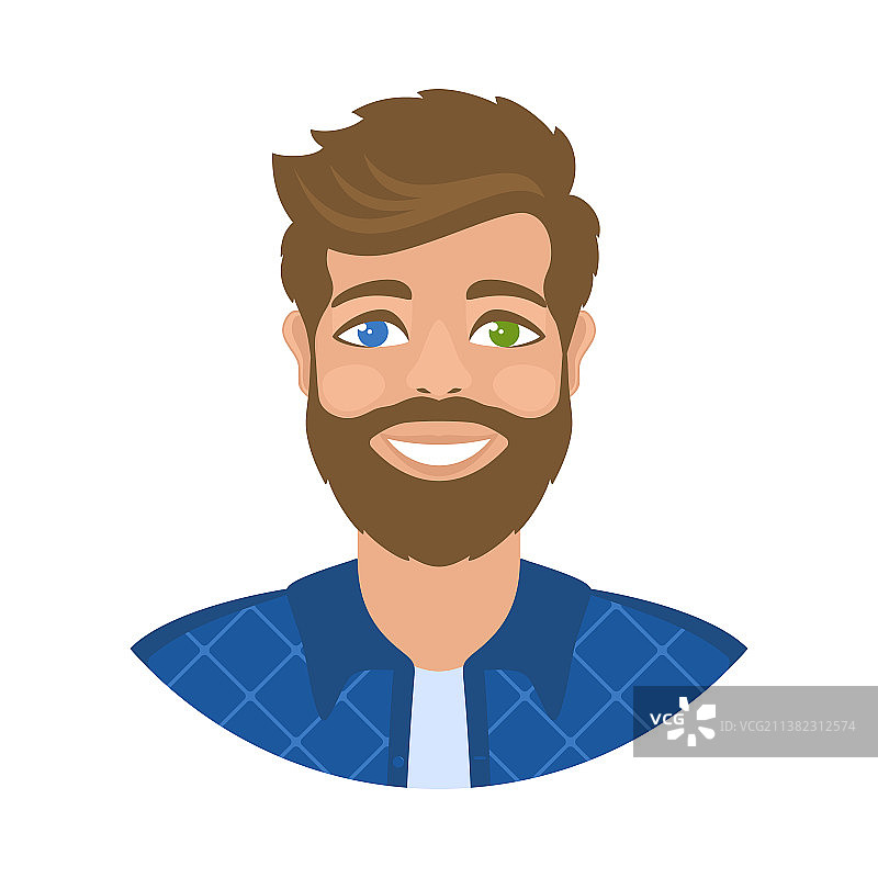 患有虹膜异色症的人图片素材