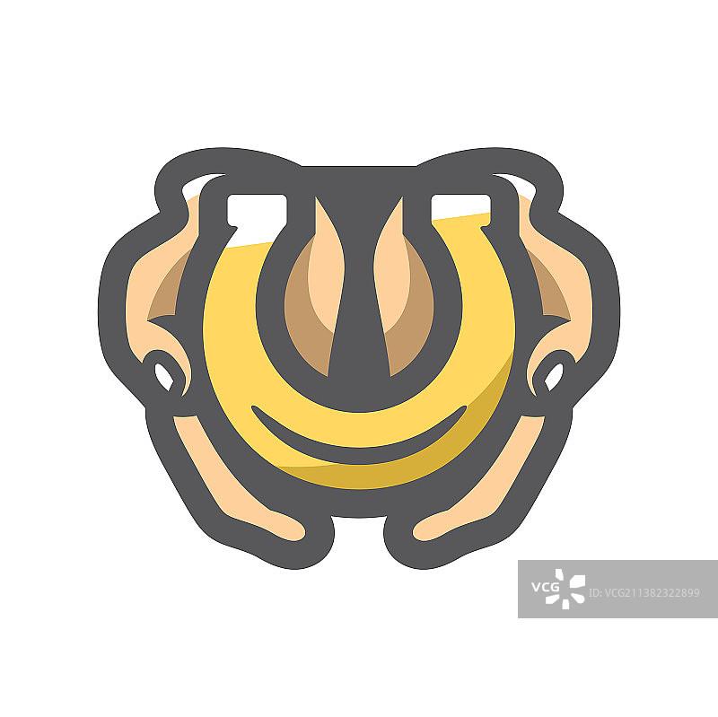 手中的幸运卡通图标图片素材