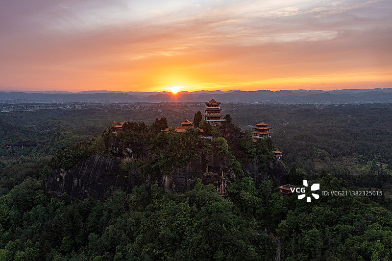 航拍湖南湘西龙山县太平山素材图片素材