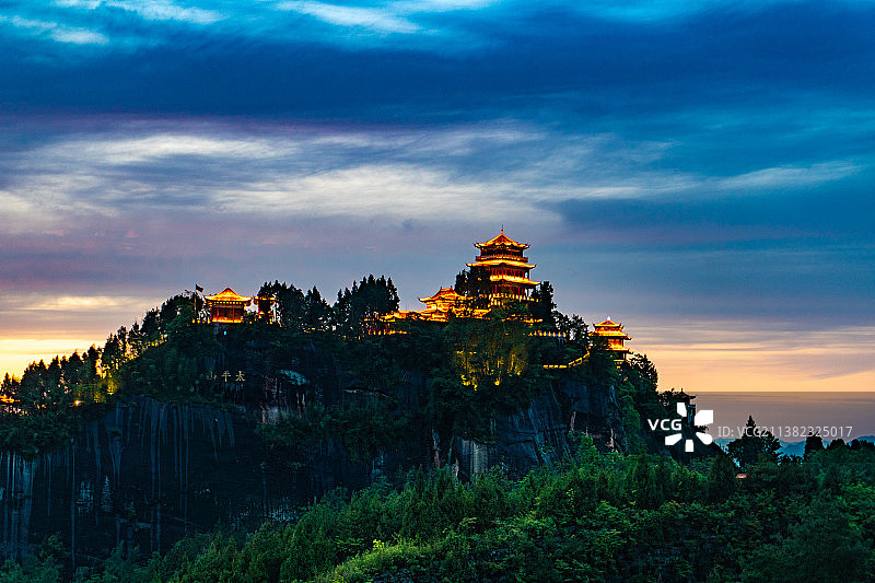 航拍湖南湘西龙山县太平山素材图片素材
