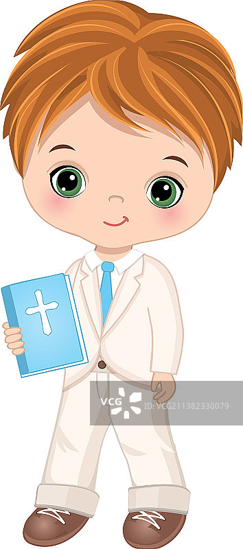 可爱小男孩的第一次圣餐图片素材