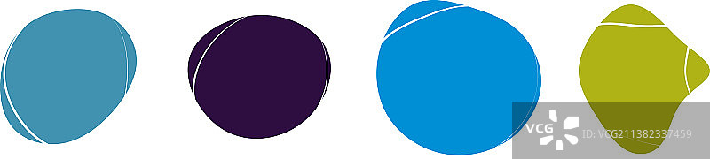 随机斑点墨迹卵石石剪影图片素材