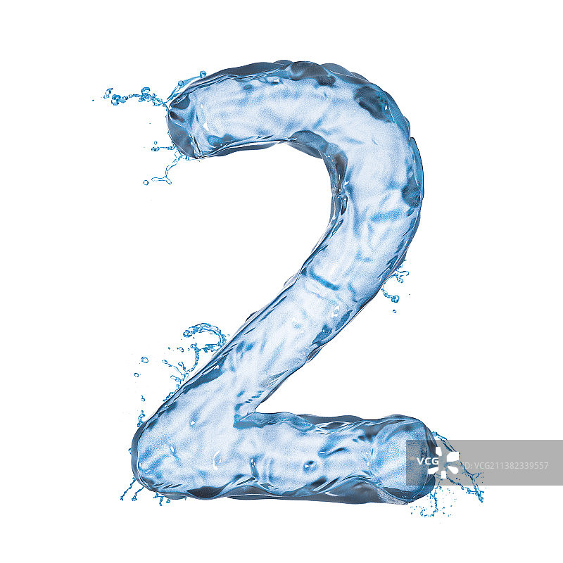 液体数字字母图片素材