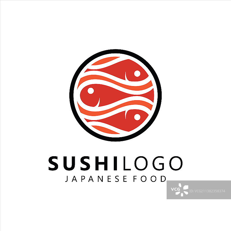 金枪鱼概念餐厅寿司logo图片素材