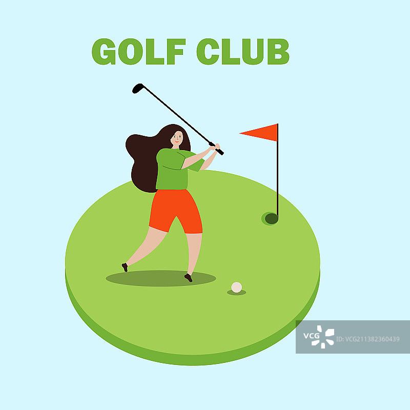 高尔夫球场海报图片素材