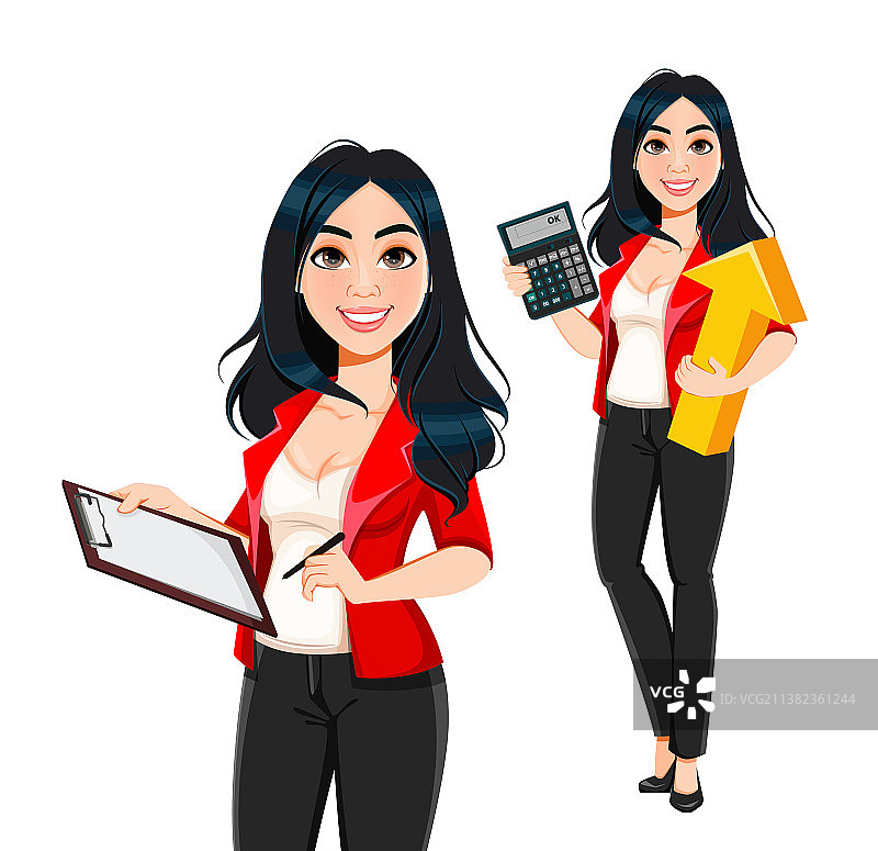 女商人、经理和银行家，成功的女孩图片素材