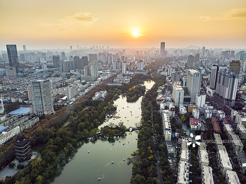 安徽合肥包公园城市风光图片素材