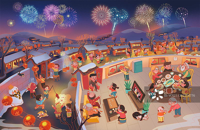 除夕夜图片素材