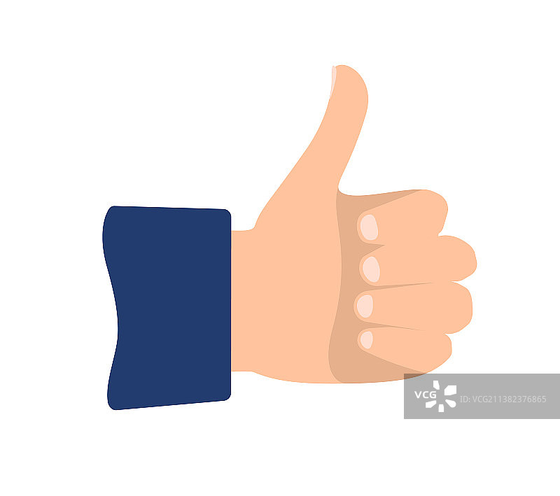 点赞手势扁平图标图片素材