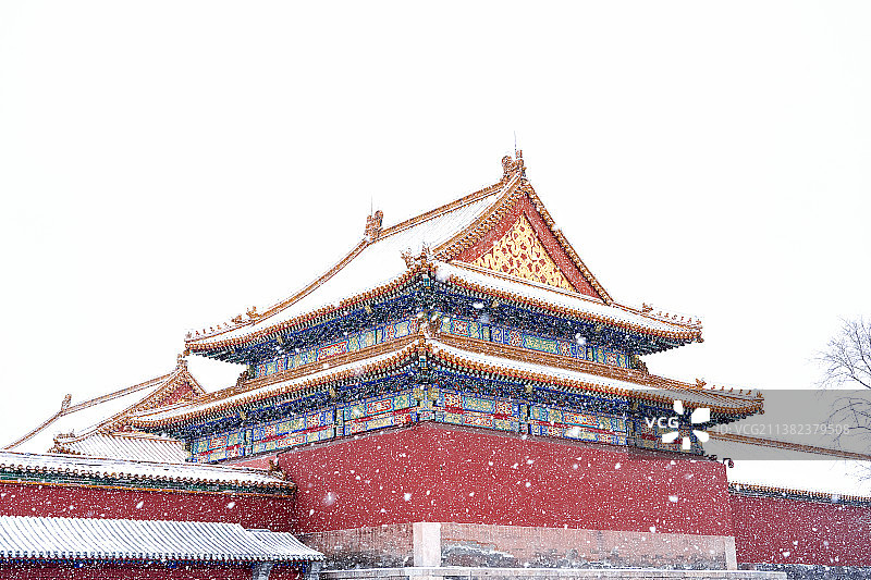北京故宫雪景图片素材