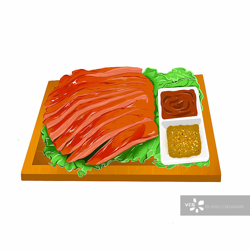 羊排插画图片素材