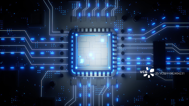 C4D大气科技芯片图片素材