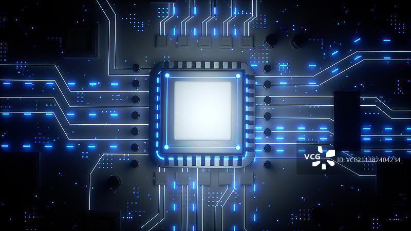 C4D大气科技芯片图片素材