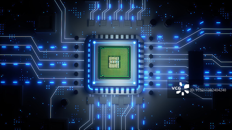 C4D大气科技芯片图片素材