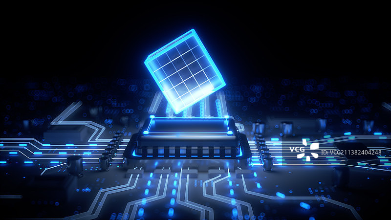 C4D大气科技芯片图片素材