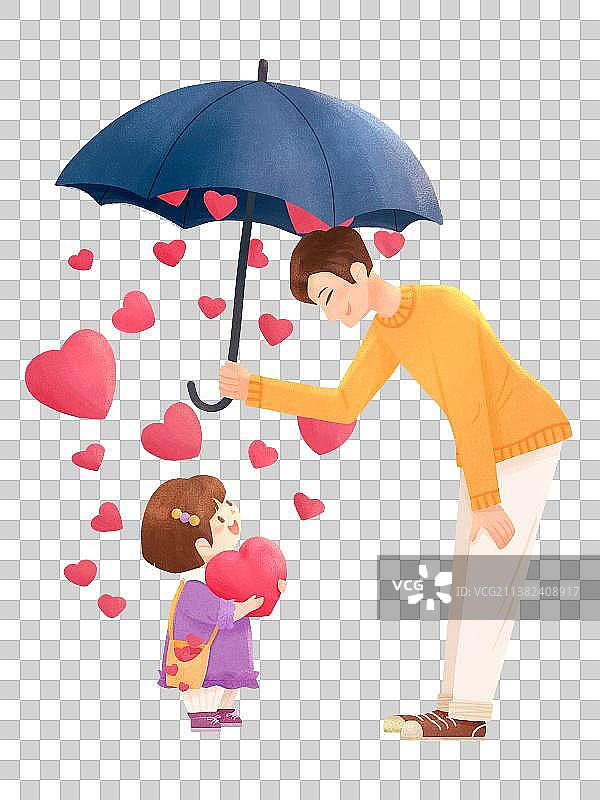 感恩父女图片素材