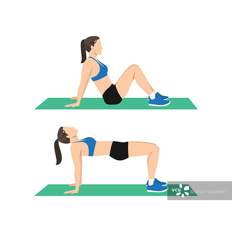 女人做高级桥式运动图片素材