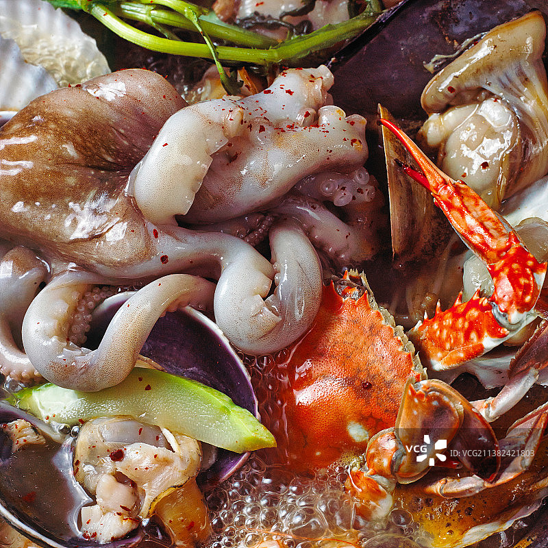 烧烤海鲜锅综合海鲜图片素材