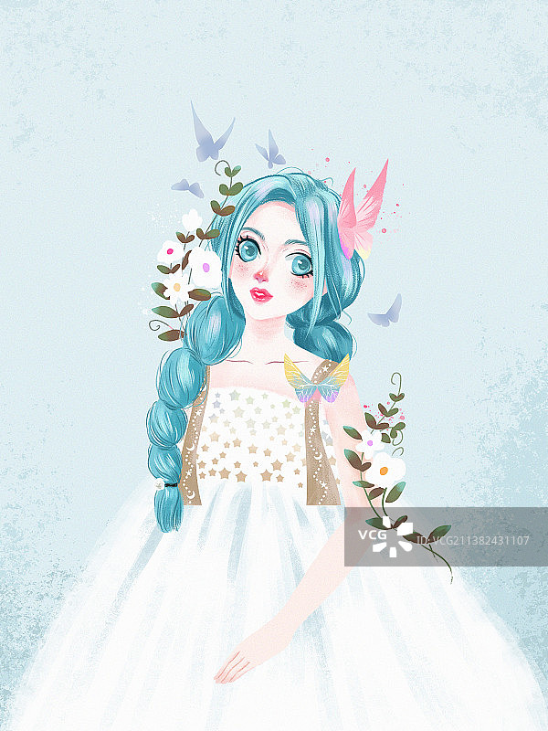 穿蓬蓬裙的女孩图片素材