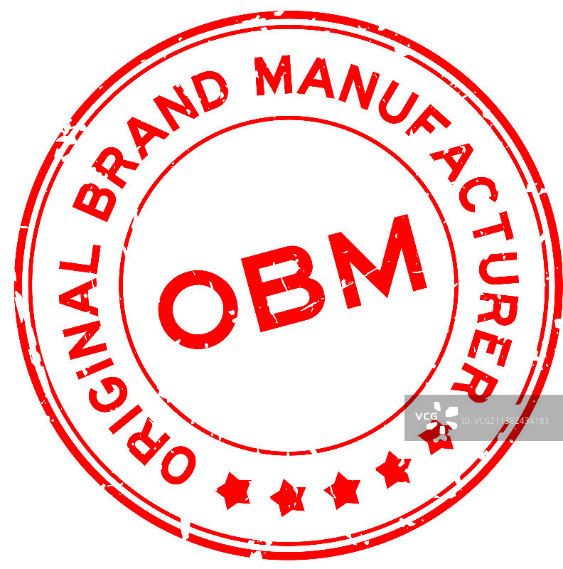 红色复古风格的原始品牌制造商印章图片素材
